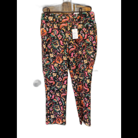 Croft & Barrow Womens Plus Size 14 R NWT Colorful Casual Bohemian Quirky Pants - Picture 1 of 10